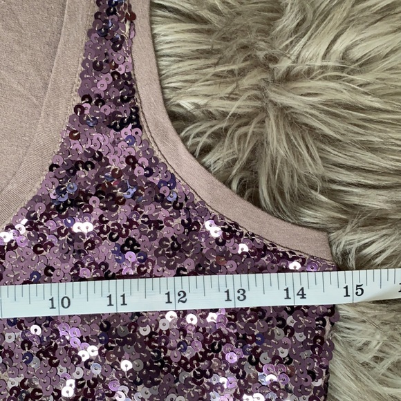 Express Patterned Sequins Tank Top NWT - Picture 5 of 7